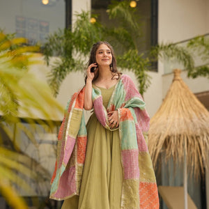 Olive hue harmony suit set