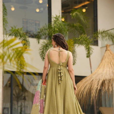 Olive hue harmony suit set