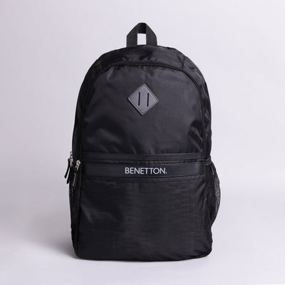 Classic Black Benetton Laptop Backpack