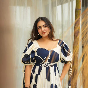 Galaxy white cotton maxi