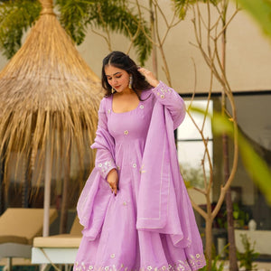 Wisteria new purple silk set