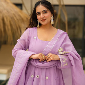 Wisteria new purple silk set