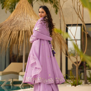 Wisteria new purple silk set