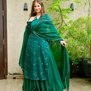 MAJESTY GREEN CHINON PALAZZO SET