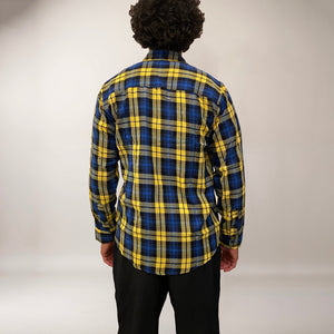 Yellow & Blue checks cotton relaxed fit shirt