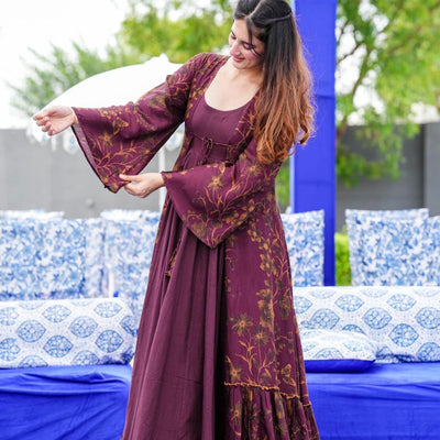 Kashvi muslin shrug set