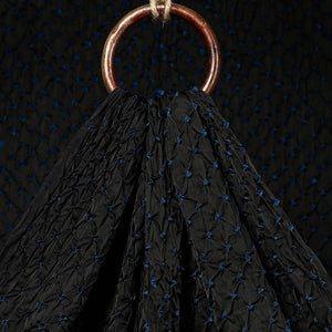Black - Kutch Tie & Dye Modal Silk Bandhani Fabric 01