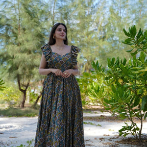 Silvie cotton frilled dress