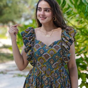 Silvie cotton frilled dress