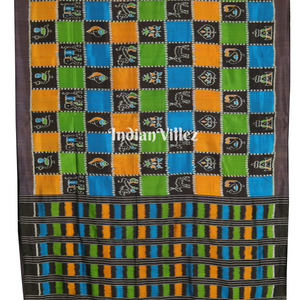 Multi Color Odisha Ikat Nabakothi  Nabarangi Contemporary Silk Saree