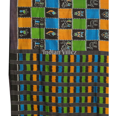 Multi Color Odisha Ikat Nabakothi  Nabarangi Contemporary Silk Saree