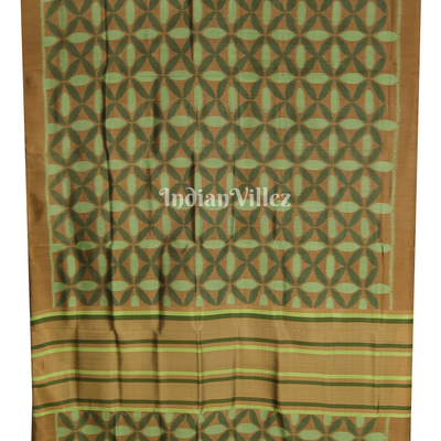 Pista Green Odisha Ikat Contemporary Silk Saree