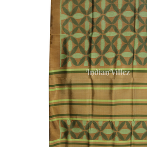 Pista Green Odisha Ikat Contemporary Silk Saree