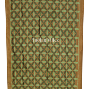Pista Green Odisha Ikat Contemporary Silk Saree