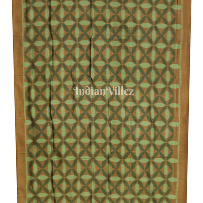Pista Green Odisha Ikat Contemporary Silk Saree