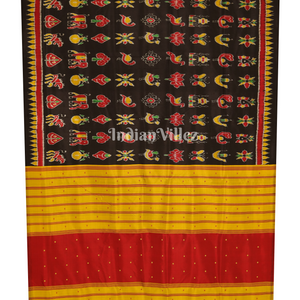 Black Odisha Handloom Designer Nabarangi Silk Saree