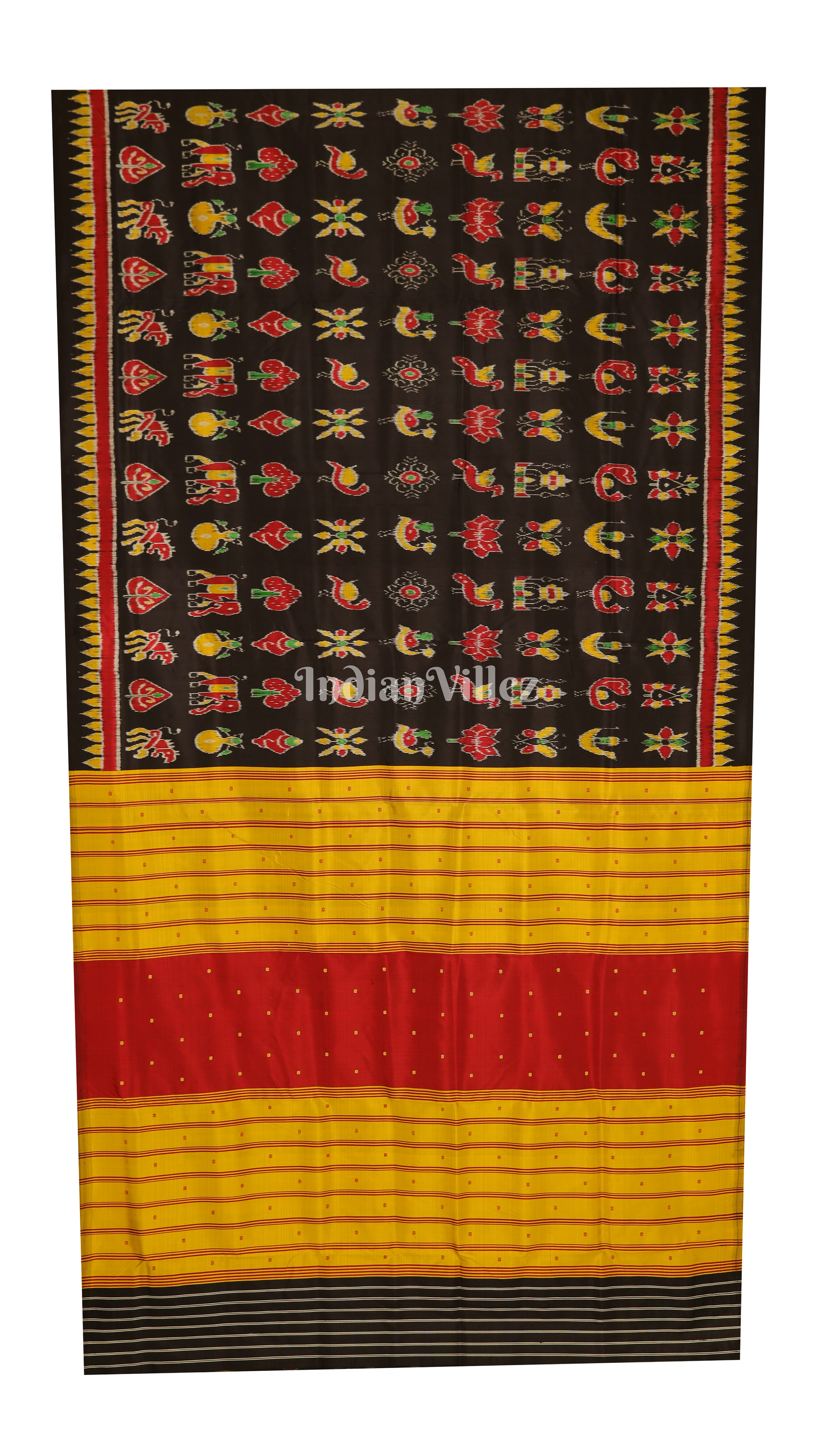 Black Odisha Handloom Designer Nabarangi Silk Saree