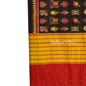 Black Odisha Handloom Designer Nabarangi Silk Saree