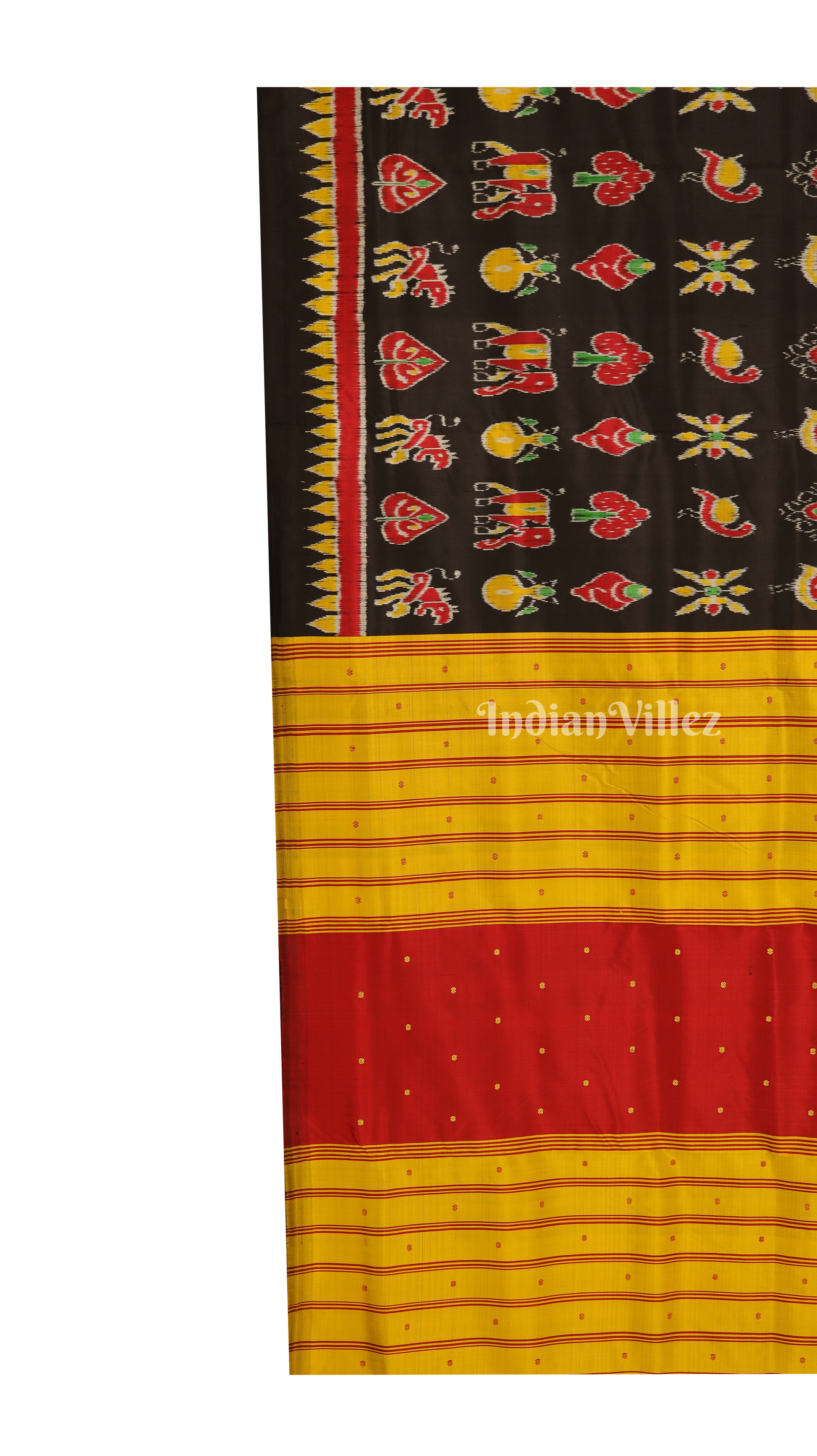 Black Odisha Handloom Designer Nabarangi Silk Saree