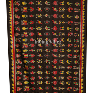 Black Odisha Handloom Designer Nabarangi Silk Saree