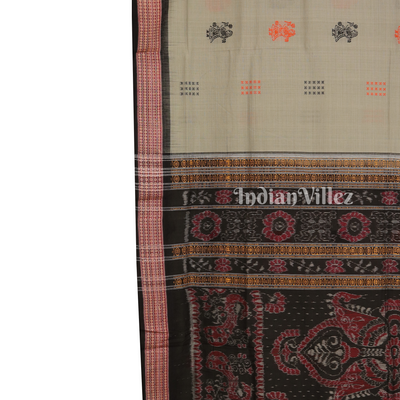 Grey Odisha Handloom Doll Bomkai Cotton Saree