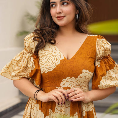 Sunflower cotton maxi