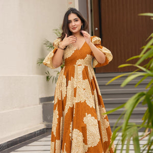 Sunflower cotton maxi