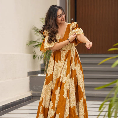 Sunflower cotton maxi