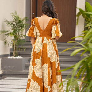Sunflower cotton maxi