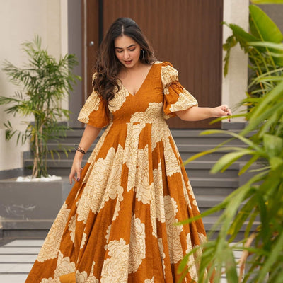 Sunflower cotton maxi