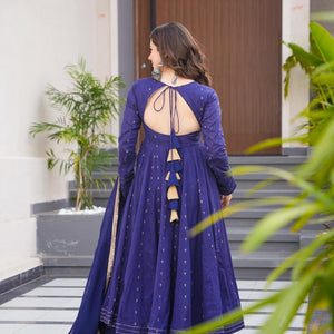 Khushi blue cotton suit set
