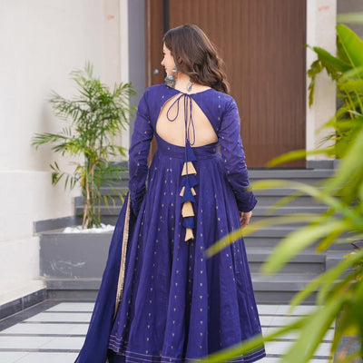 Khushi blue cotton suit set