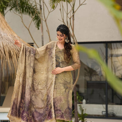Rutvi silk suit set