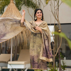 Rutvi silk suit set