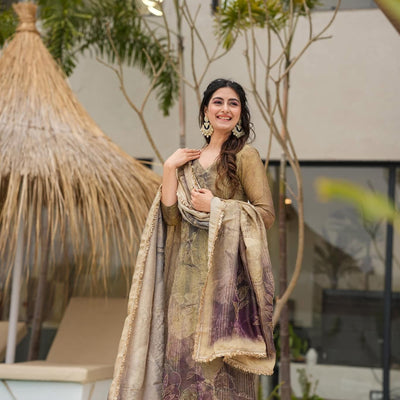Rutvi silk suit set
