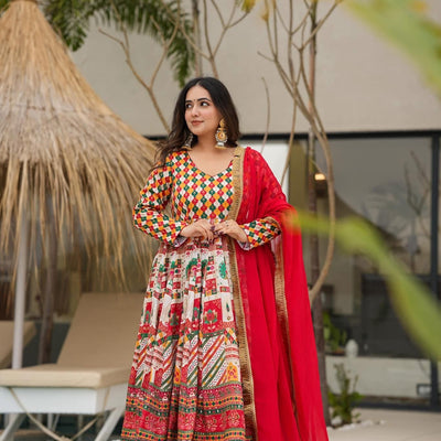 Santoshi silk suit set