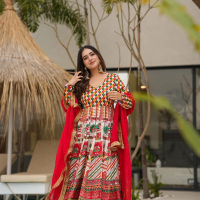 Santoshi silk suit set