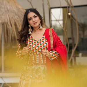 Santoshi silk suit set