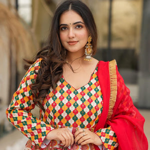 Santoshi silk suit set