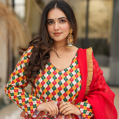 Santoshi silk suit set