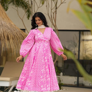 Ocean pink cotton suit set