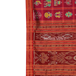 Rani Pink Odisha Handloom Nabakothi Khandua Silk Saree