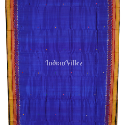 Blue Doli Barat Kathiphera Odisha Ikat Khandua Silk Saree