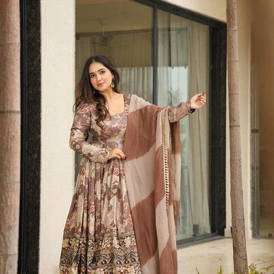 Walnut charm silk suit set