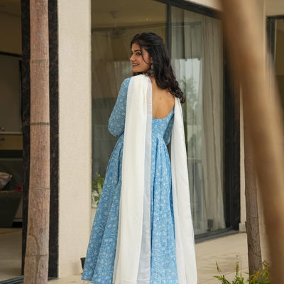 carolina blue cotton suit set