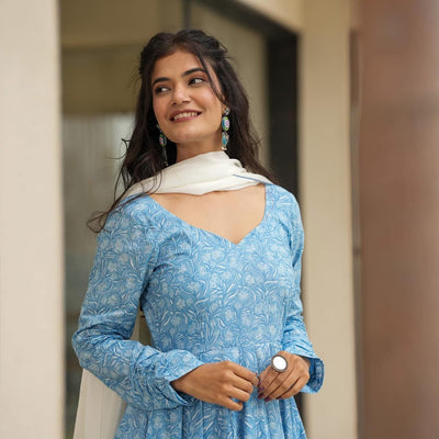 carolina blue cotton suit set