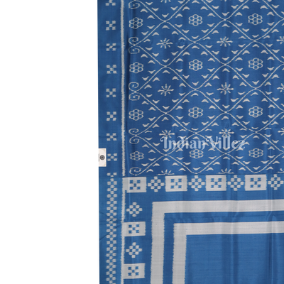Peacock Blue Contemporary Odisha Handloom Silk Saree