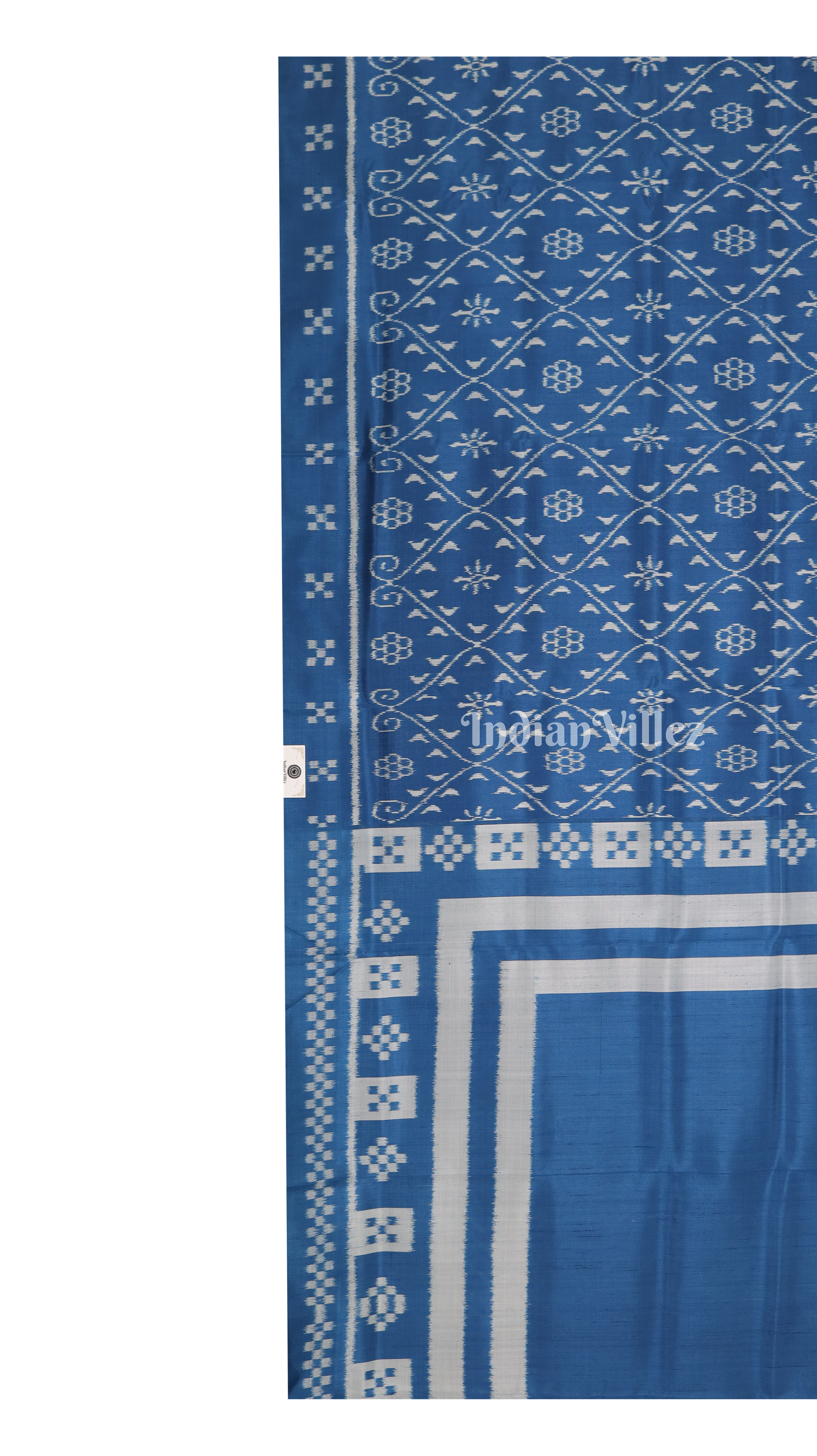 Peacock Blue Contemporary Odisha Handloom Silk Saree