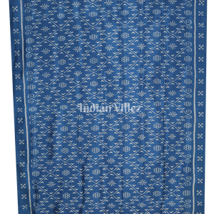 Peacock Blue Contemporary Odisha Handloom Silk Saree