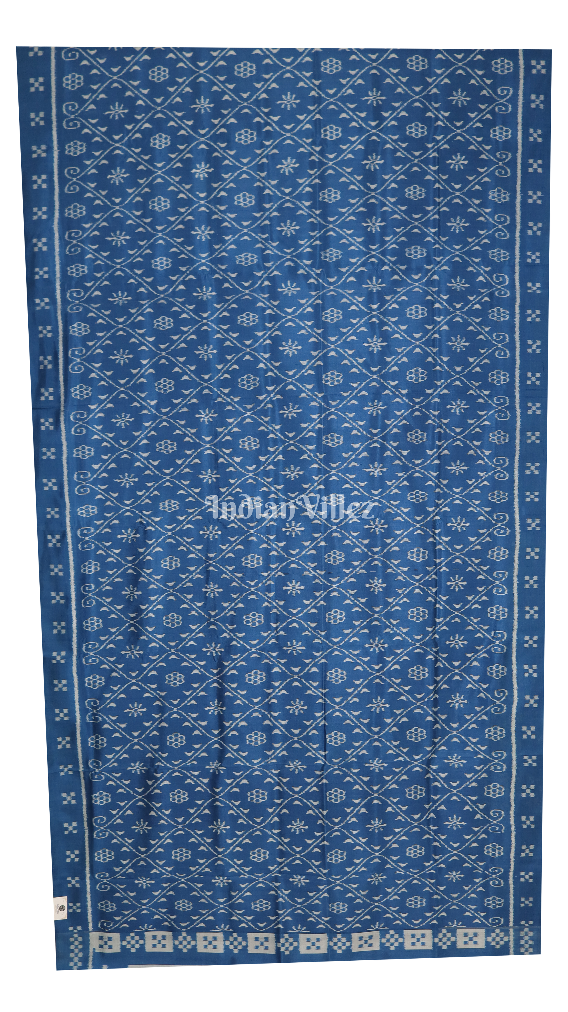 Peacock Blue Contemporary Odisha Handloom Silk Saree